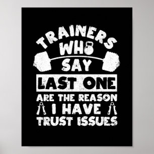 Funny gym lover fitness workout poster