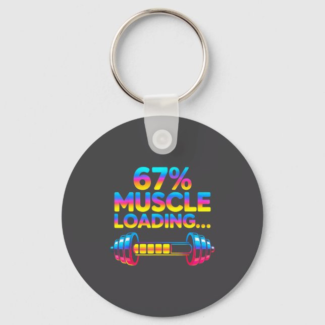 Funny Gym Meme 67  Key Ring (Front)
