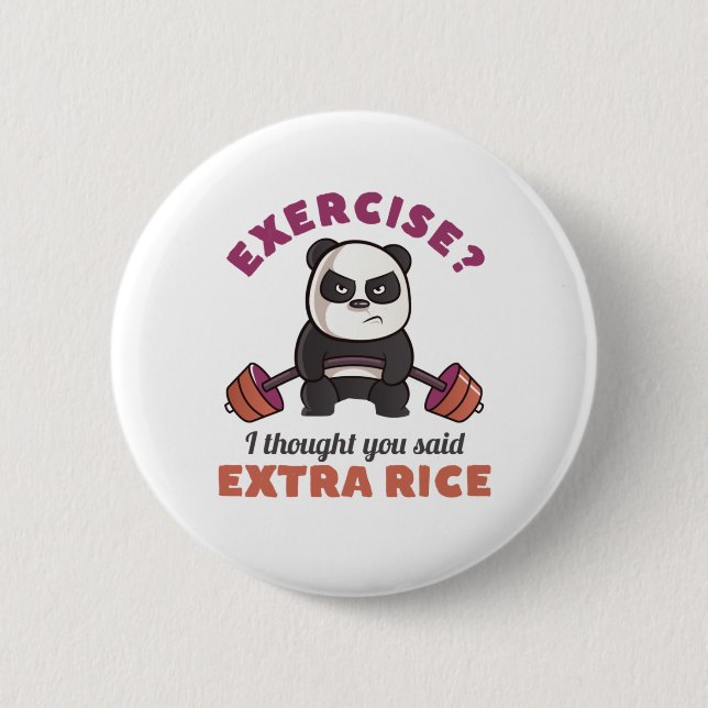 Funny Gym Motivation Fitness Training and Workout 6 Cm Round Badge (Front)