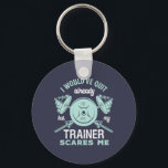 Funny Gym Motivation Fitness Training and Workout Key Ring<br><div class="desc">I Would've Quit Already But My Trainer Scares Me. Funny sarcastic fitness design for those who love going to the gym, lifting weights and building muscles. Cool vintage, grunge and distressed merchandise to wear during your workout and exercise. Perfect to celebrate National Fitness Day and create awareness to live a...</div>