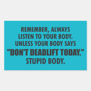 Funny Gym Motivational Humour Rectangular Sticker