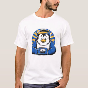 Funny Gym Penguin Weight Scale Fitness Motivation T-Shirt