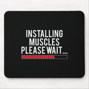 Funny Gym Pun Weightlifting Muscle Crew Workout We Mouse Pad
