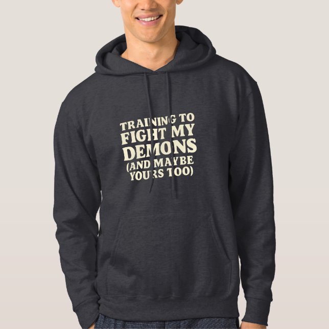 Funny Gym Quote  Mental Strength Fitness Hoodie  (Front)