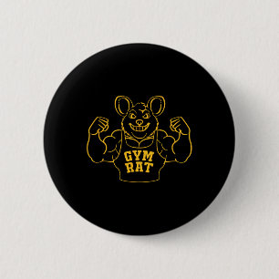 Funny Gym Rat Bodybuilding For Gym Lovers 6 Cm Round Badge