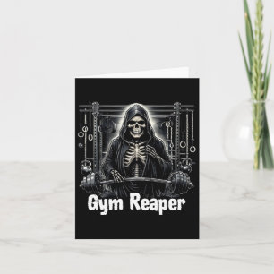 Funny Gym Reaper Workout Bodybuilding  Card