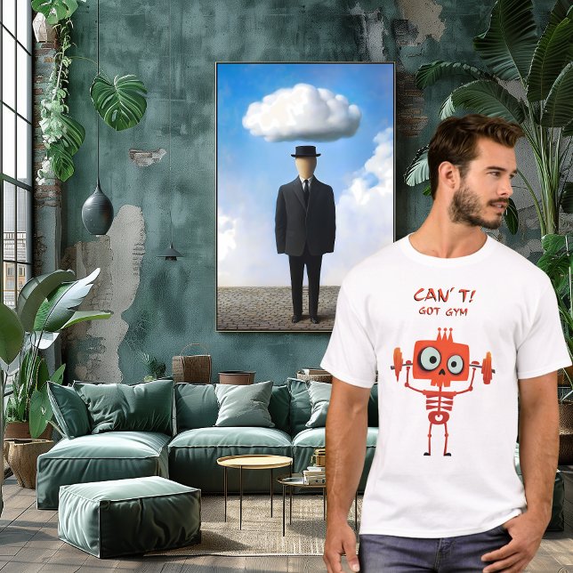 Funny Gym Skeleton | Can’t. Got Gym. | Fitness  T-Shirt (Creator Uploaded)