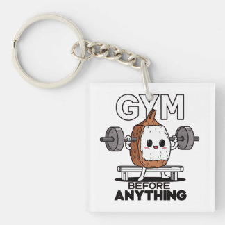 funny GYM T-SHIRT Key Ring