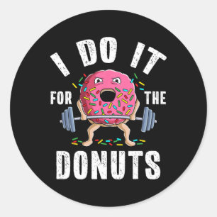 Funny Gym Weightlifting Bodybuilding Deadlift Work Classic Round Sticker