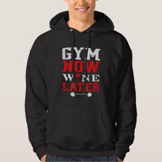 Funny Gym Wine Workout Graphic Hoodie