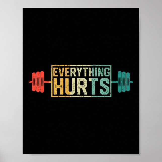 Funny Gym Workout Athlete Personal Trainer Everyth Poster (Front)
