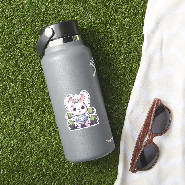 Funny Gym Workout Bunny Fitness Studio Rabbit Card (HydroFlask Insitu)