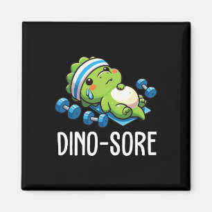 Funny Gym Workout Dinosaur Weight Lifting Gym Dino Magnet