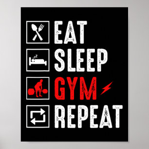 Funny Gym Workout Fitness Bodybuilding Sports Weig Poster