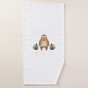 Funny Gym Workout Kinda Fit Sorta Fat Sloth T-Shir Bath Towel