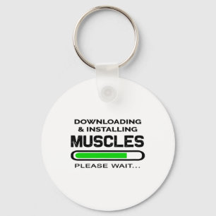Funny Gym Workout Tee downloading And Installing M Key Ring