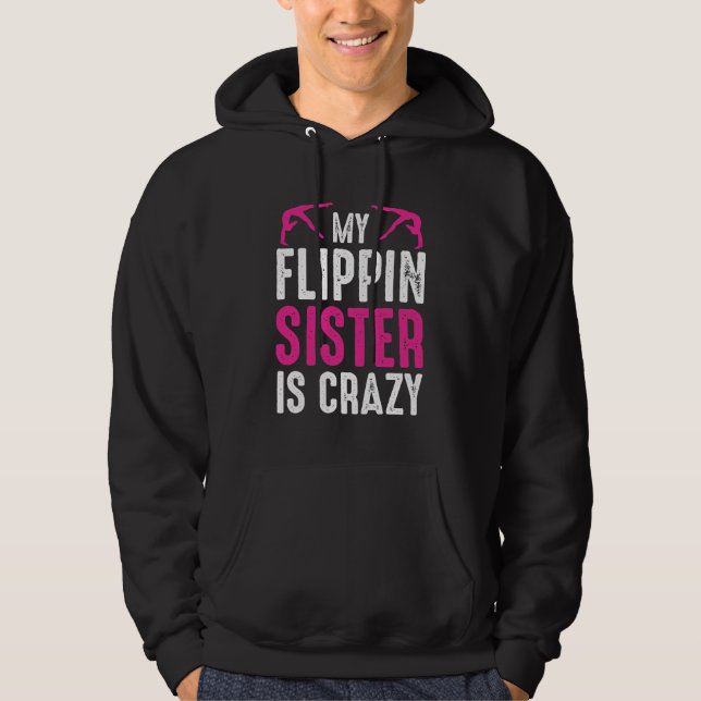 Funny Gymnast Brother Sister Gymnastics Tumbling Hoodie (Front)