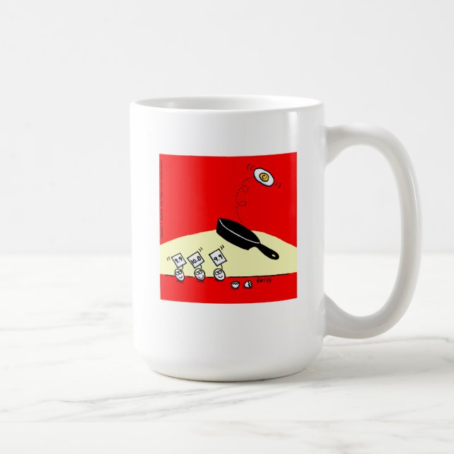 Funny Gymnast Egg Gymnastics Back Flips Breakfast Coffee Mug (Right)