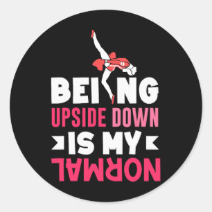 Funny Gymnastics Art For Girls Teen Gymnast Gymnas Classic Round Sticker