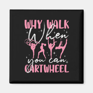 Funny Gymnastics Gymnast For Girls Women Cool Cart Magnet