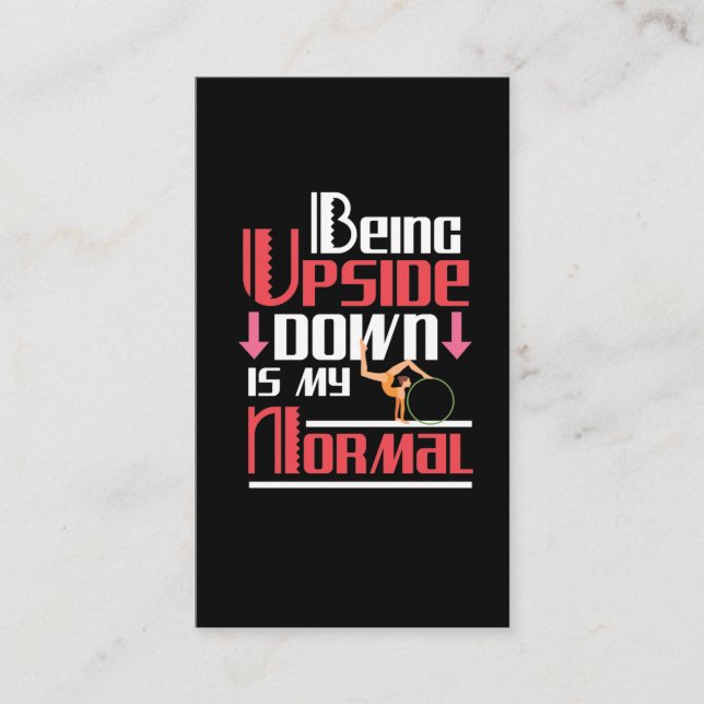 Funny Gymnastics Quote Gymnast Tumbling Athletes Business Card (Front)
