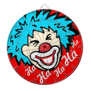 Funny ha ha graphic clown dart board