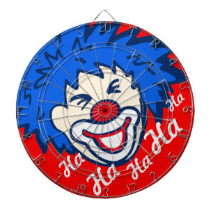 Funny ha ha graphic clown dart board