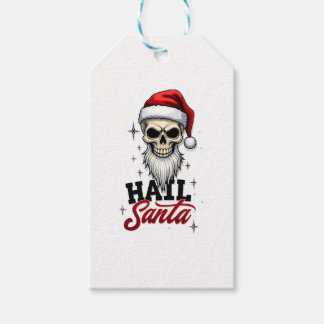 Funny Hail Santa Claus Skull Skeleton Antichrist C Gift Tags
