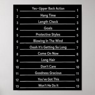 Funny Hair Growth Chart Hair Length Measurement