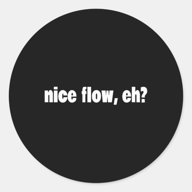 Funny Hair Meme - Sports - Hockey Hair - Flow  Classic Round Sticker (Front)