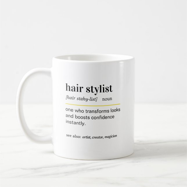 Funny hair stylist Gift Coffee Mug (Left)