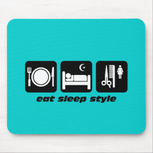 Funny hair stylist mouse pad