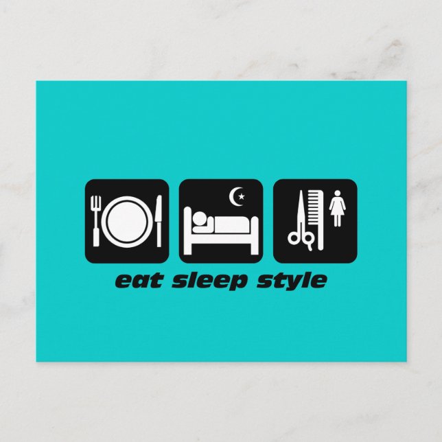 Funny hair stylist postcard (Front)