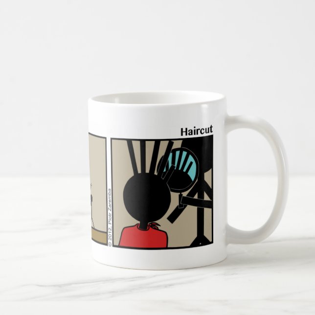 Funny Haircut Stickman Mug - 085 (Right)