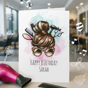 Funny Hairdresser Birthday Card for Beautician