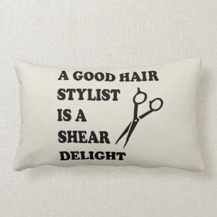 Funny Hairstylist, Hairdresser Stylist Barber Hair Lumbar Cushion