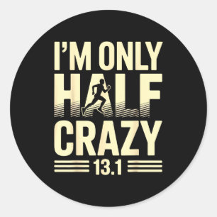 Funny Half Marathon Art For Men Women 13.1 Maratho Classic Round Sticker