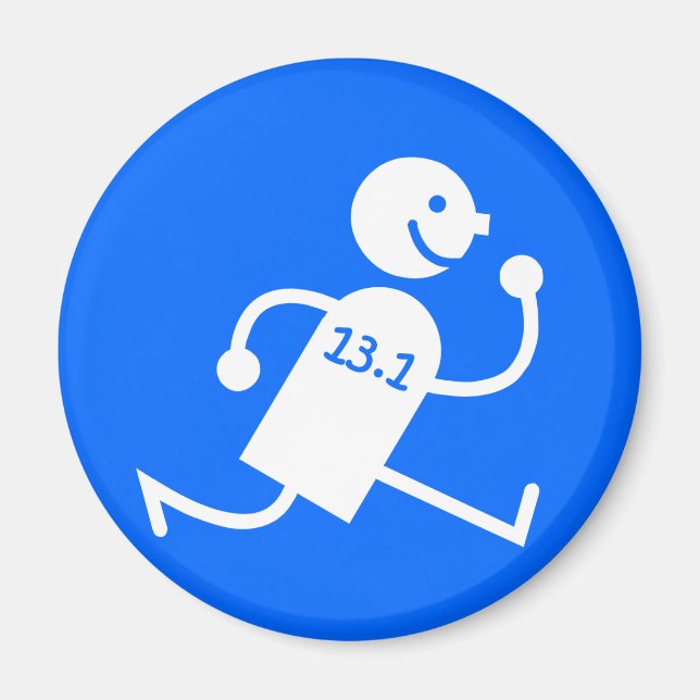 Funny half marathon magnet (Front)