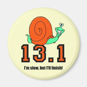 Funny half marathon magnet