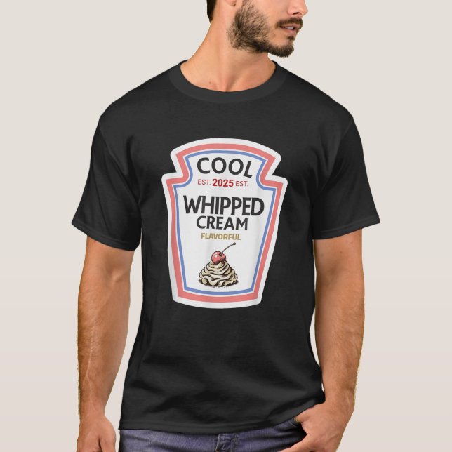 funny halloween 2025 Gift Cool Whipped Cream DIY  T-Shirt (Front)