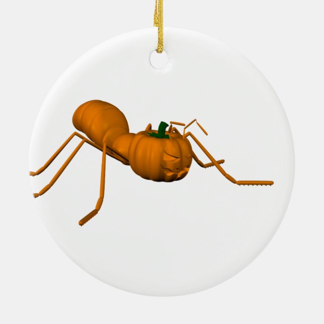 Funny Halloween Ant Ceramic Tree Decoration (Back)