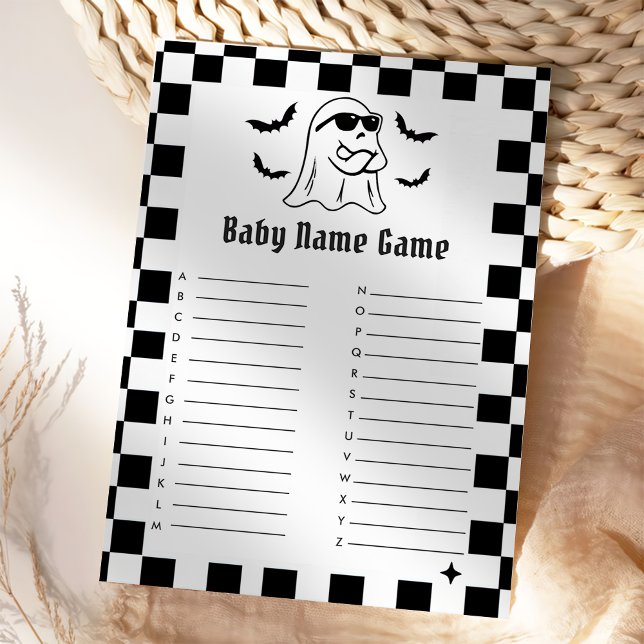  Funny Halloween Baby Name Game Game Card (Creator Uploaded)