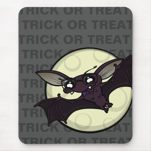 FUNNY HALLOWEEN BAT MOUSE PAD (Front)