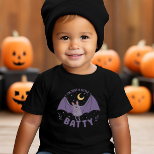 Funny Halloween Batty Bat Pun Toddler T-Shirt
