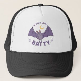 Funny Halloween Batty Bat Pun Trucker Hat