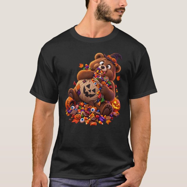 Funny Halloween Bear T-Shirt (Front)