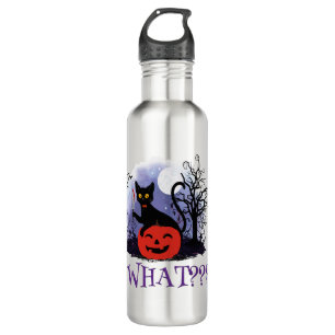Funny Halloween Bewitched Black Cat What? 710 Ml Water Bottle