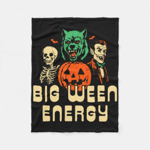 Funny Halloween Big Ween Energy Uni For Men Fleece Blanket
