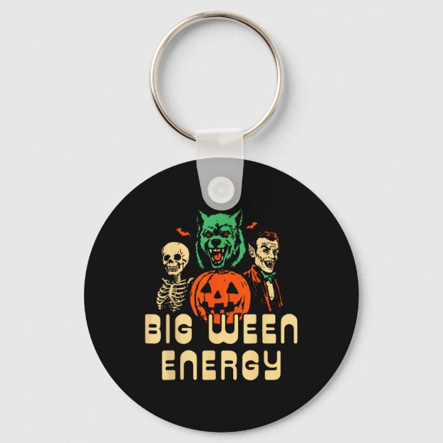 Funny Halloween Big Ween Energy Uni  Key Ring (Front)