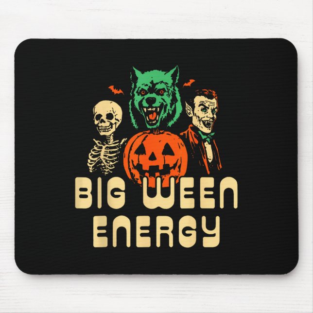Funny Halloween Big Ween Energy Uni  Mouse Pad (Front)